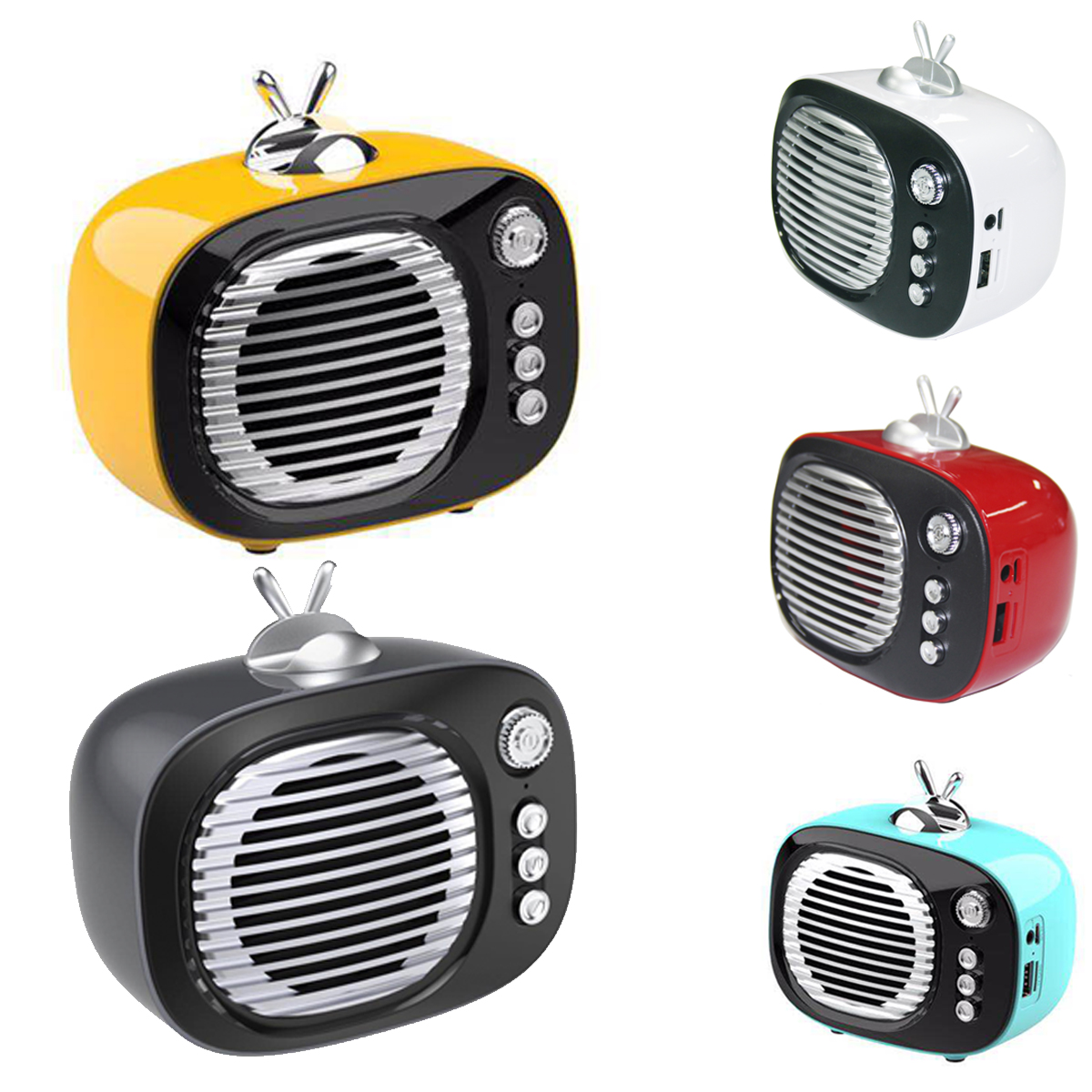 Zummy Retro Bluetooth Speaker Vintage Wireless Speaker with Phone Stand