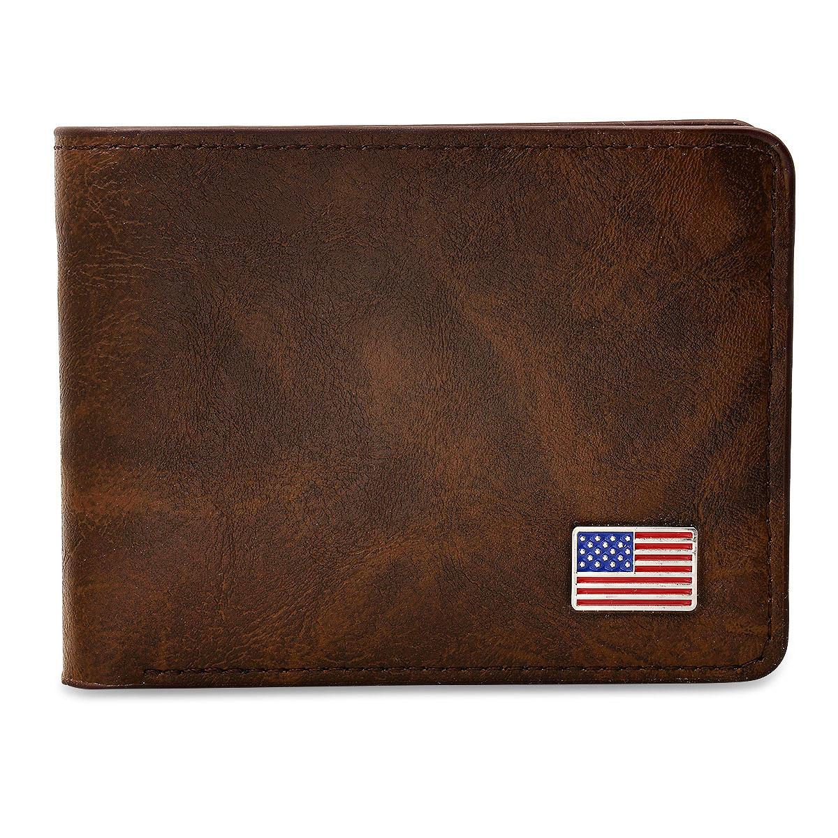 Men's Vegan Leather American Flag Wallet