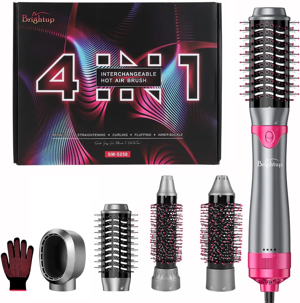 Brightup Blow Dryer Brush & Volumizer with Negative Ionic Technology