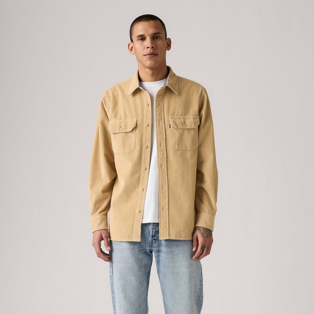 Levi's Men's Worker Standard Fit Long Sleeve Button-Down Shirt - Starfish S