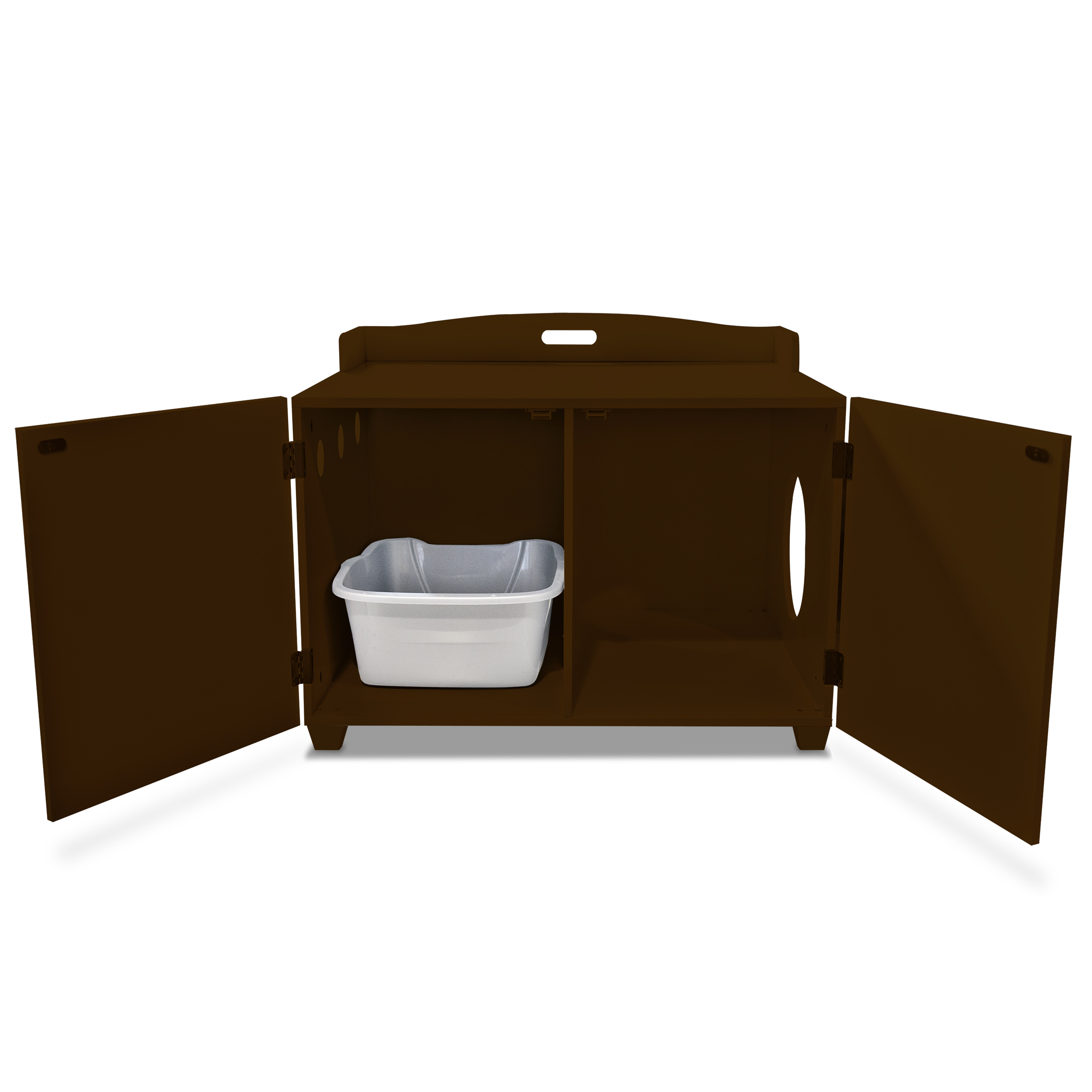 Hidden Kitty Litter Box Enclosure for Utility and Washroom Tanga
