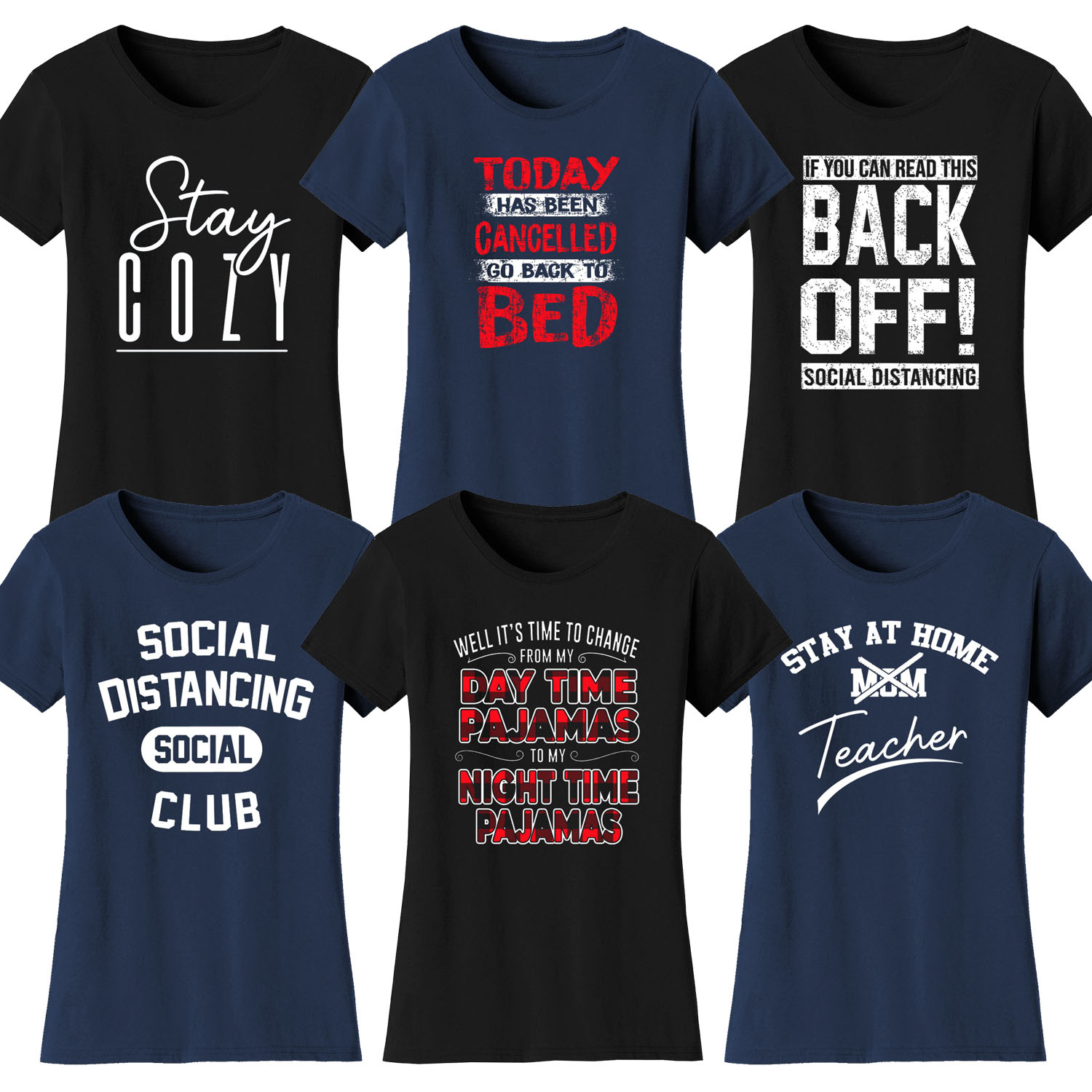 Women's Hilarious Social Distancing T-Shirts