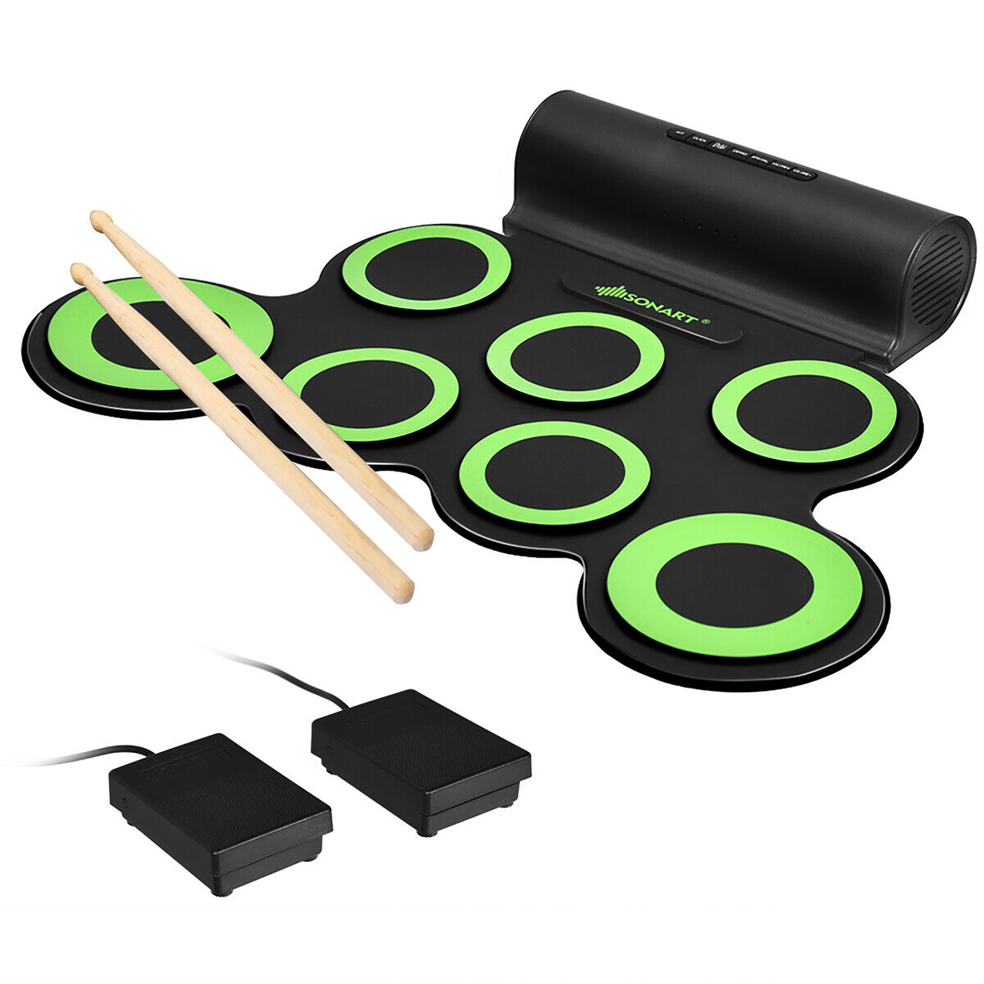 Electronic Roll Up Drum Set w/ 2 Speakers