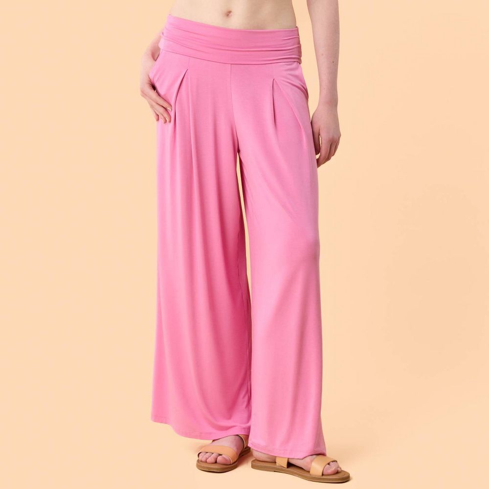 Blogilates Women's Homebody Foldover Wide Leg Pants