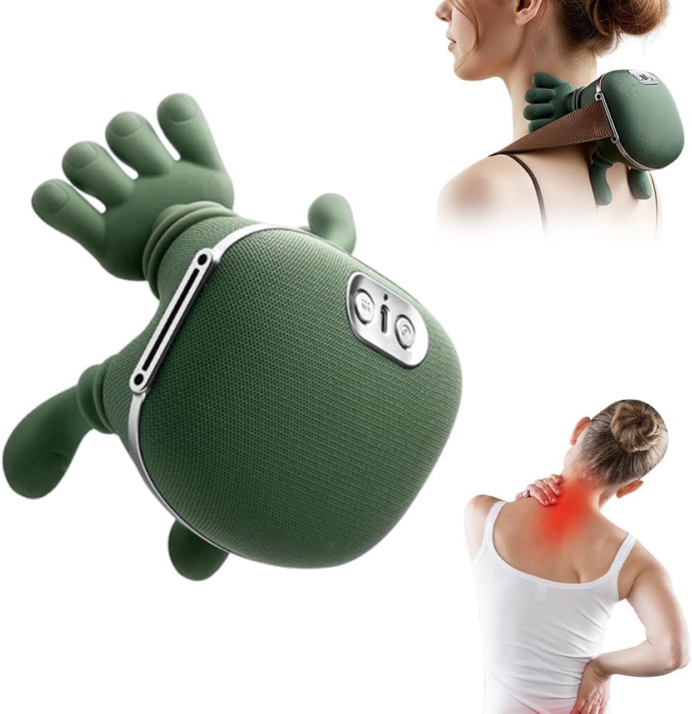 Electric Shiatsu Neck Massager 3D Kneading Heat Therapy for Back & Shoulders