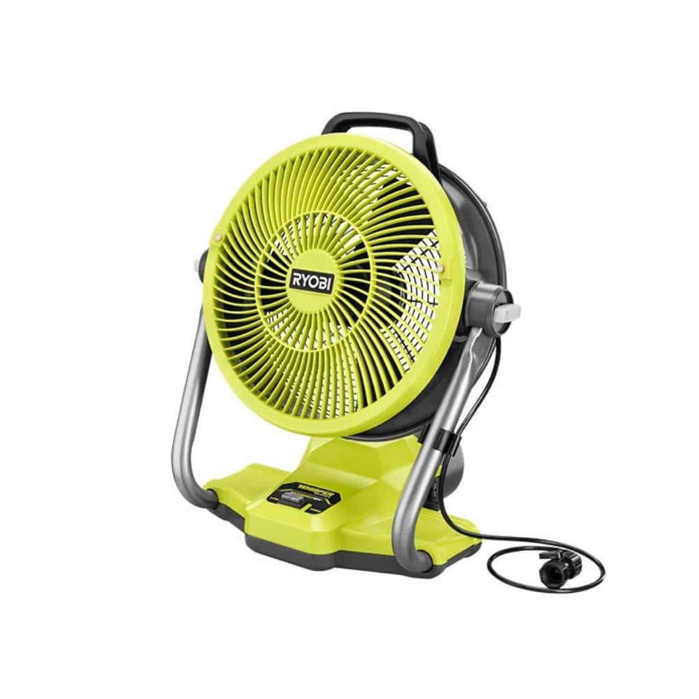 RYOBI ONE+ 18V Hybrid WHISPER SERIES 12 in. Misting Air Cannon Fan (Tool On