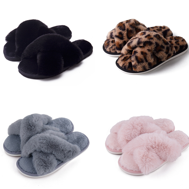 Women's Cross Band House Slippers