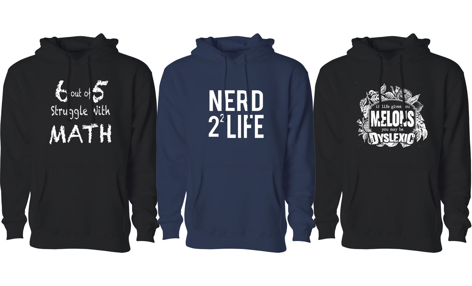 Men Funny Nerd Pull Over Hoodie