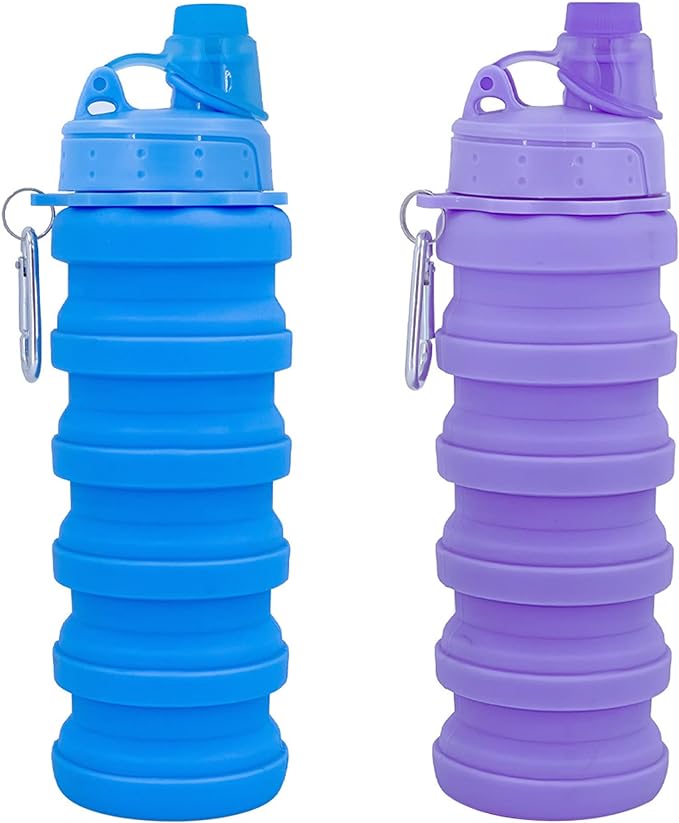 17OZ Silicone Folding Outdoor Sports Camping Drink Bottles Collapsible Water Bottle