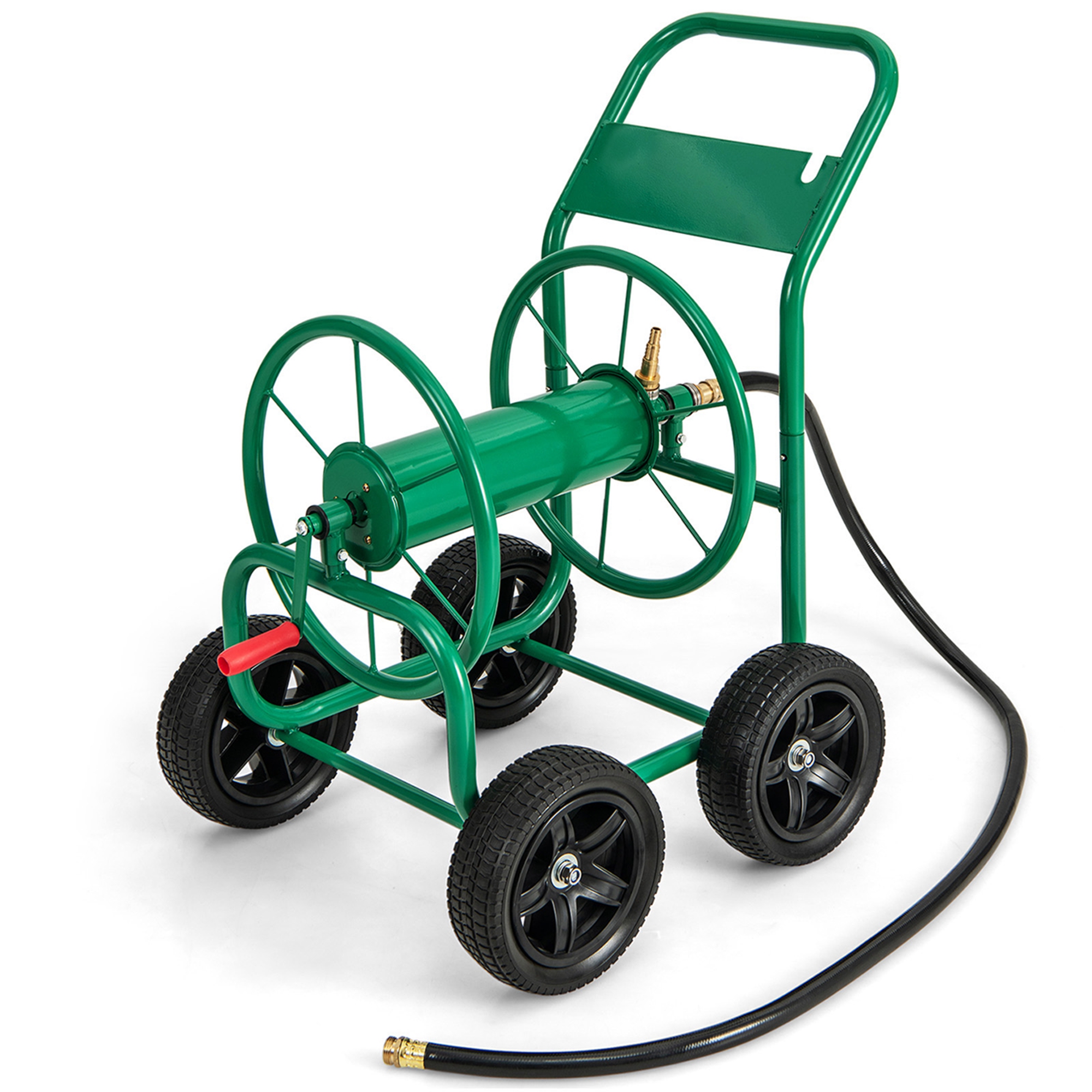 Garden Hose Reel Cart Holds 330ft of 3/4"or 5/8" Hose 400ft of 1/2" Hose Green
