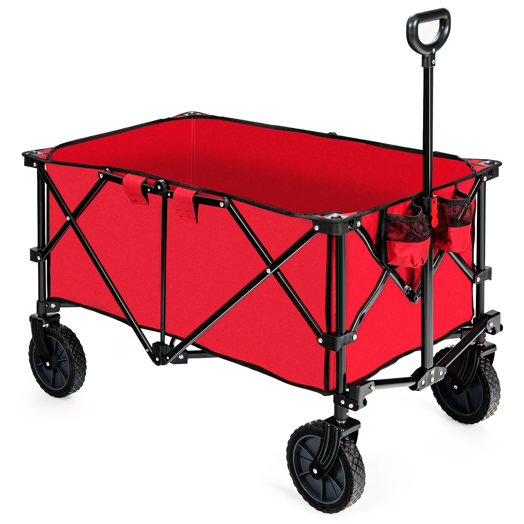 Collapsible Folding Wagon Cart Outdoor Utility Garden Trolley Buggy