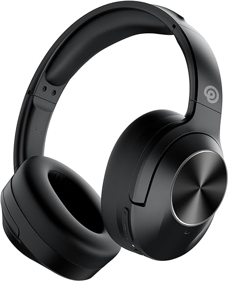 VIBEADIO Hybrid Active Noise Cancelling Headphones Wireless Over Ear - Black