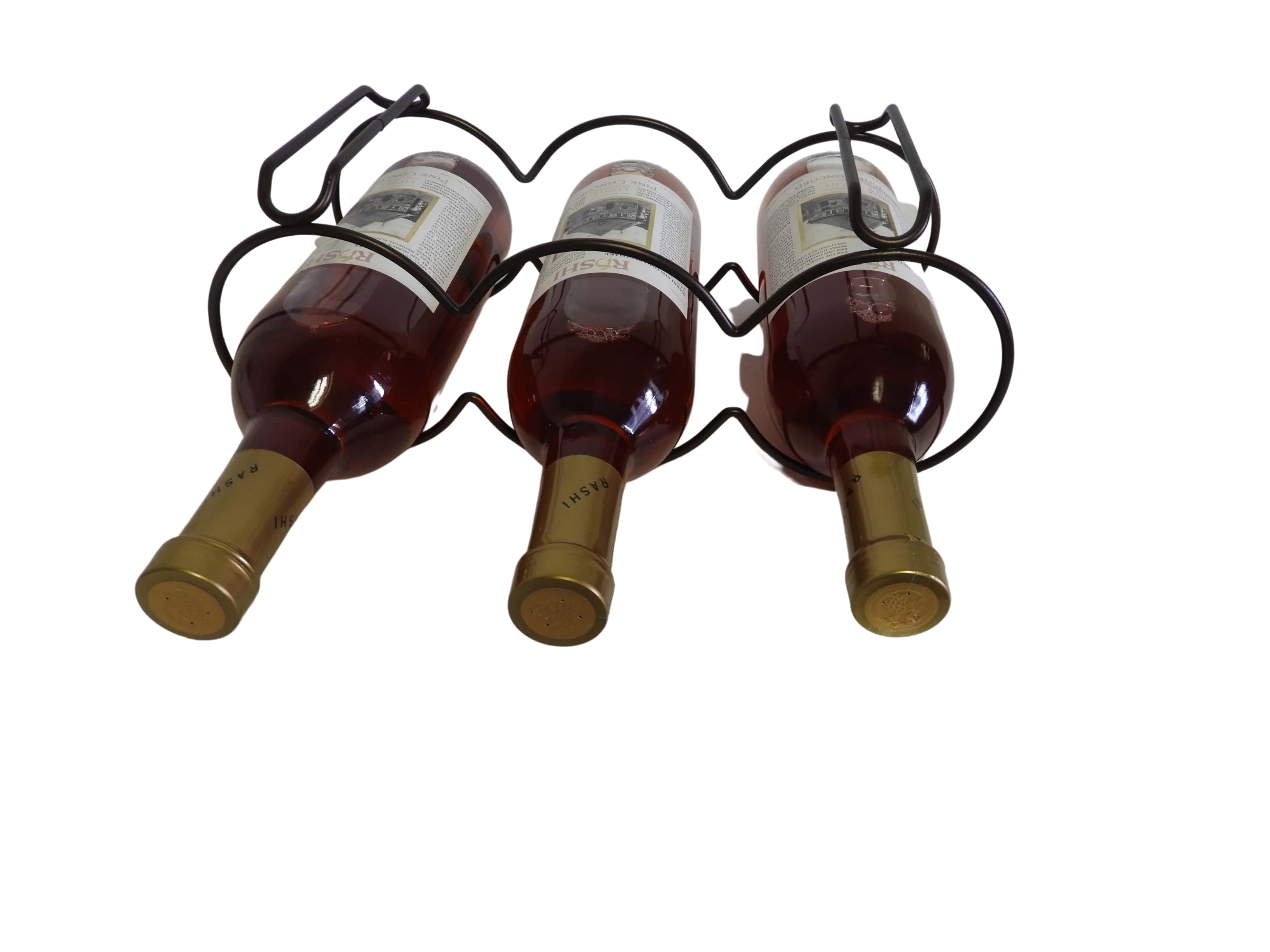 Stackable Table Top Wine Rack Bottle Holder (Bronze)