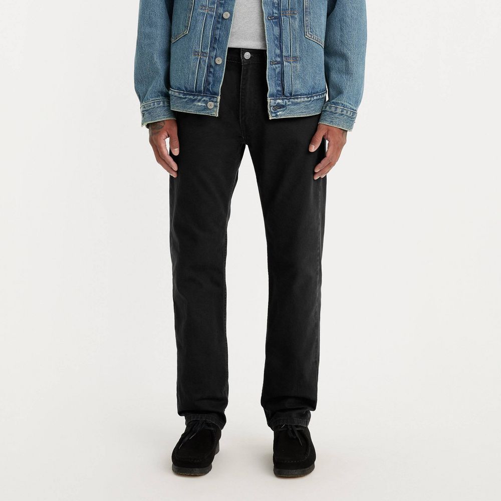 Levi's Men's 505 Regular Fit Jeans - Black Denim 33x30