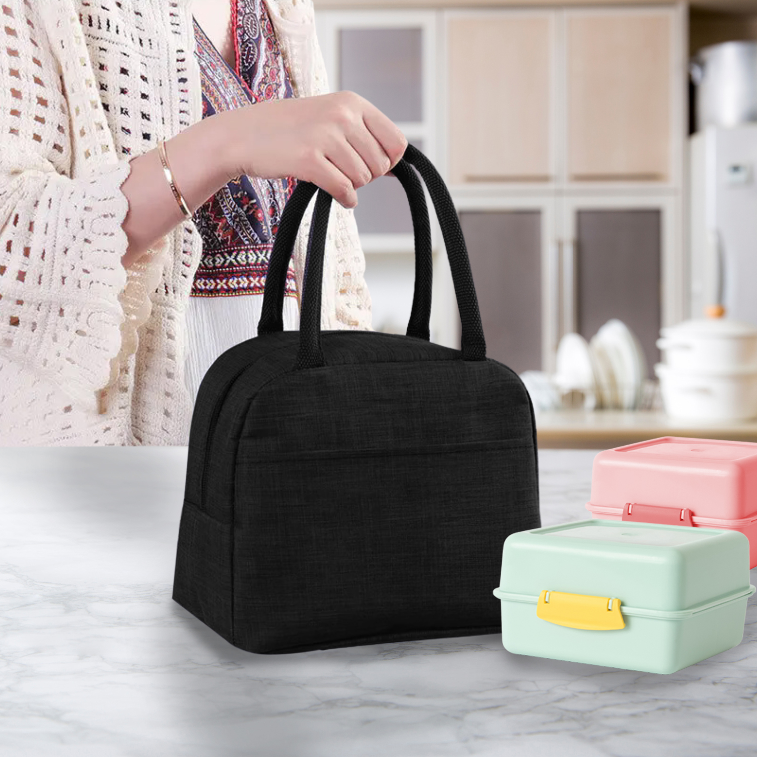 Insulated Oxford Lunch Tote