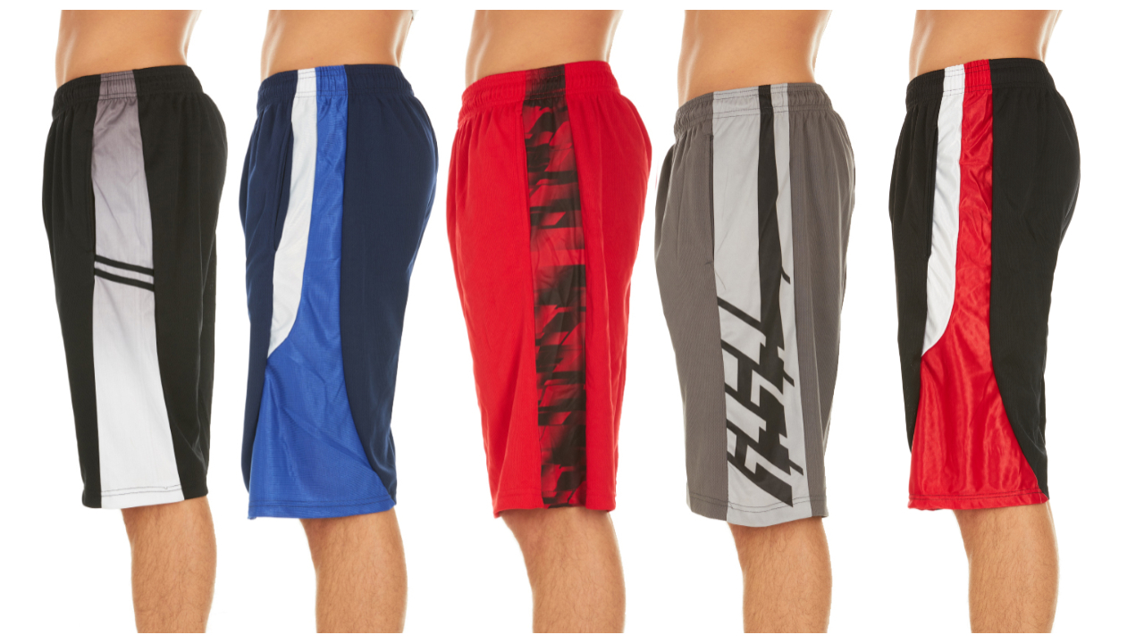 5-Pack Men's Mystery Active Athletic Assorted Performance Shorts