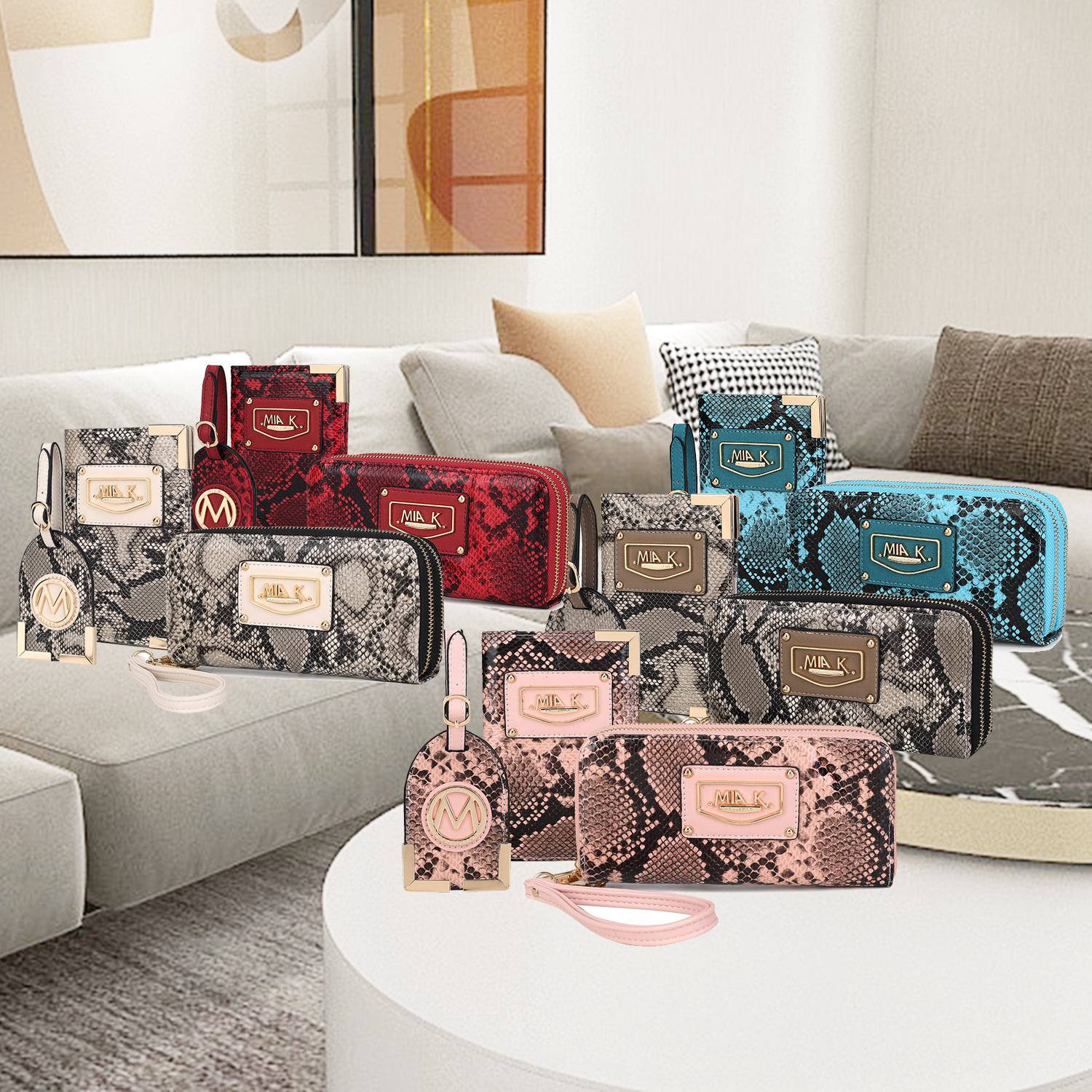 MKF Collection Darla Snake Travel Gift Set by Mia K – 3 pieces