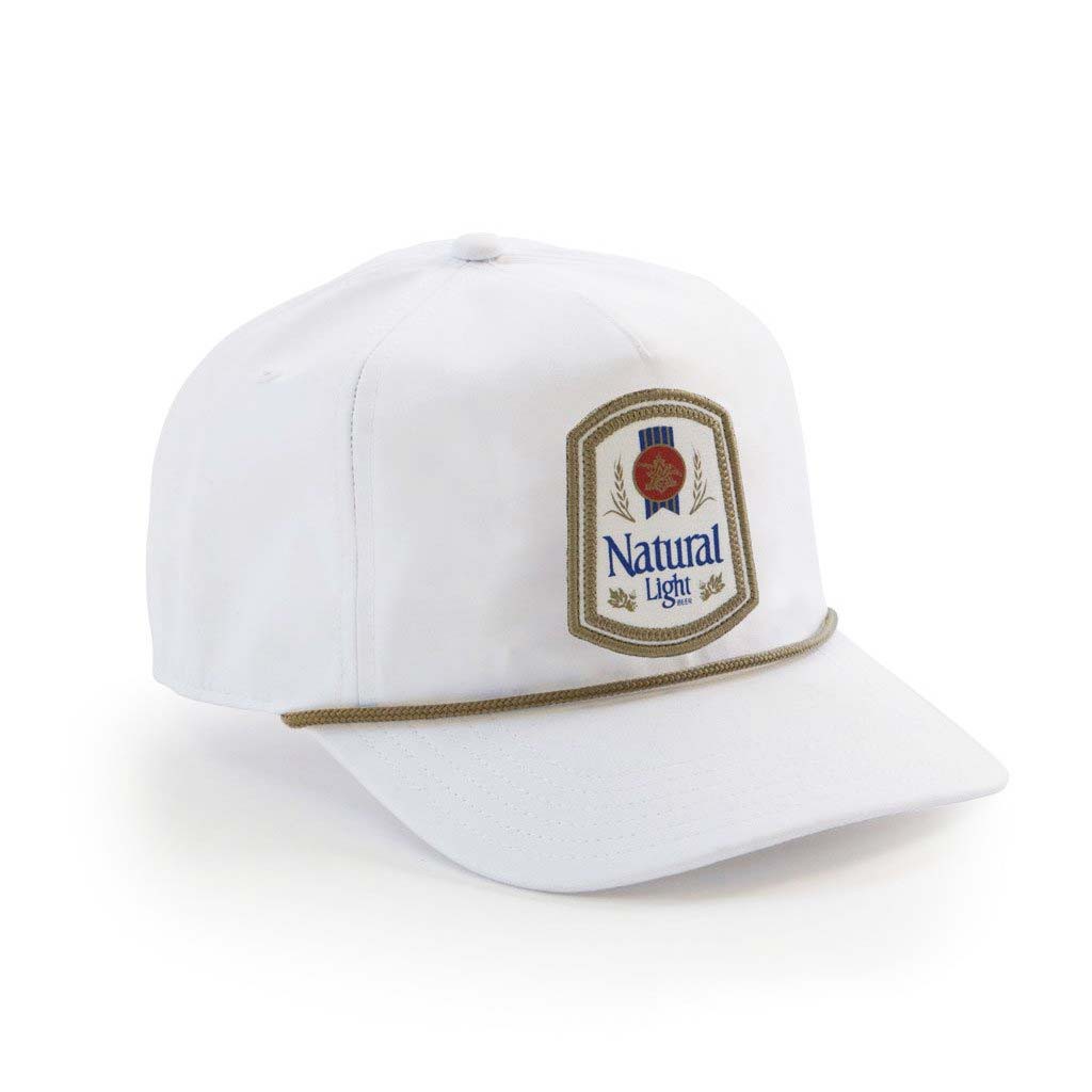 Natty Light Rowdy Gentleman Vintage Logo White Snapback Hat