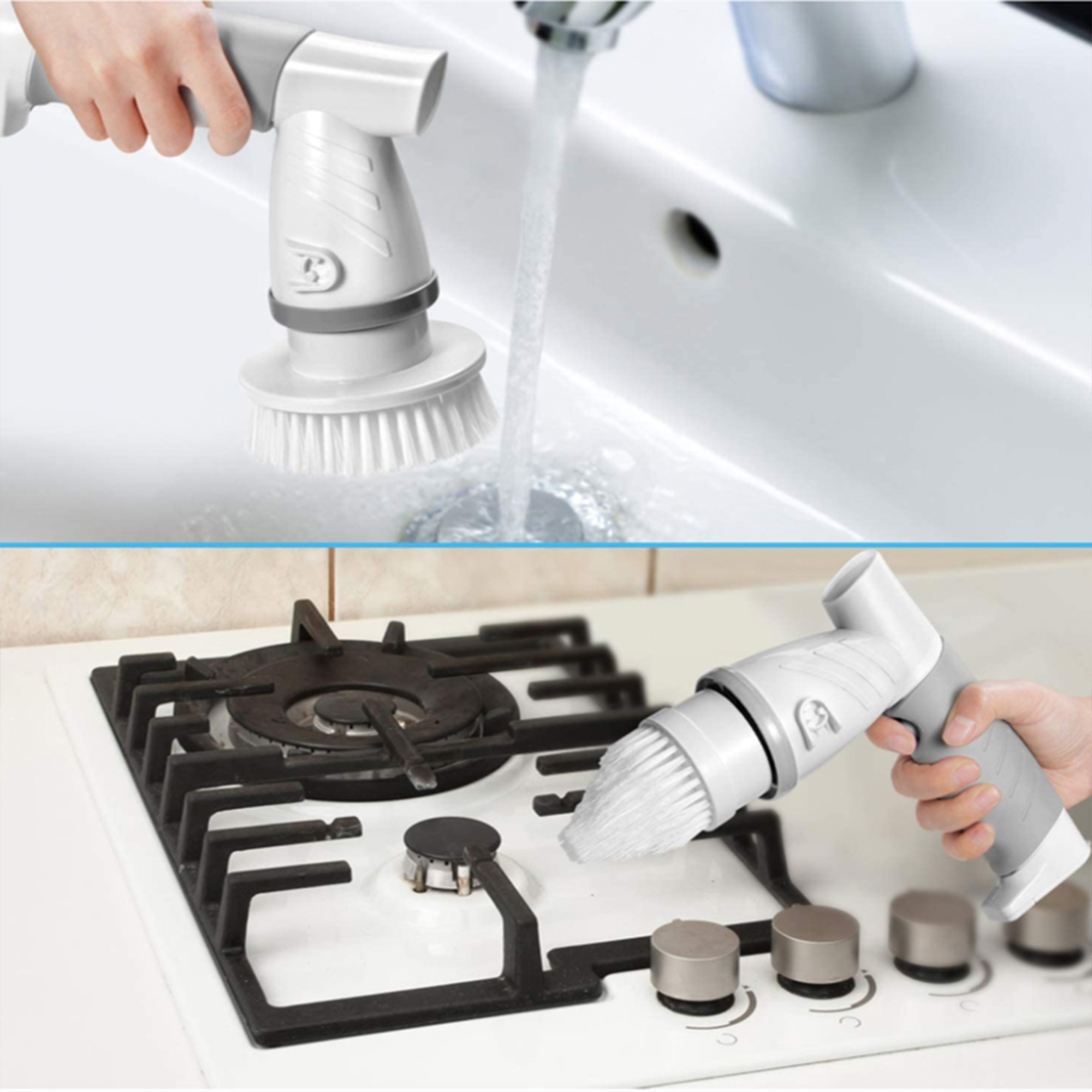 Handheld Electric Scrubber Bathtub Brush Kitchen Bathroom Toilet Tub