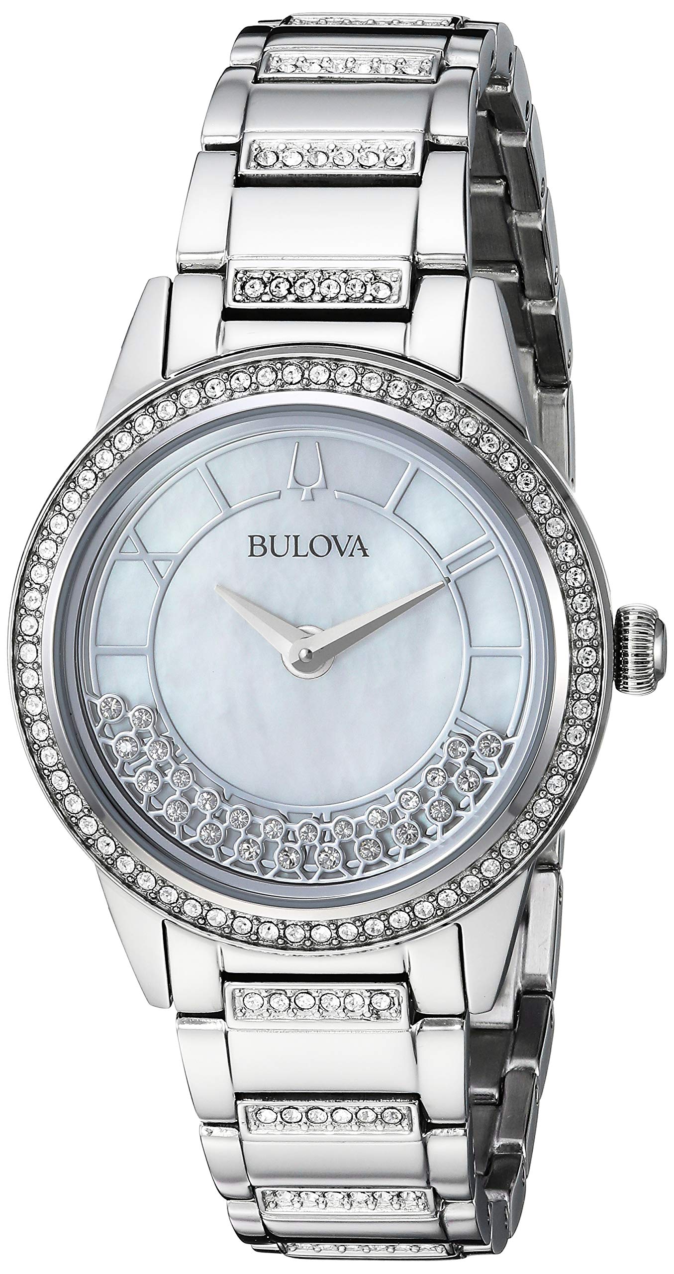 Bulova TurnStyle Crystal Stainless Steel Ladies Watch