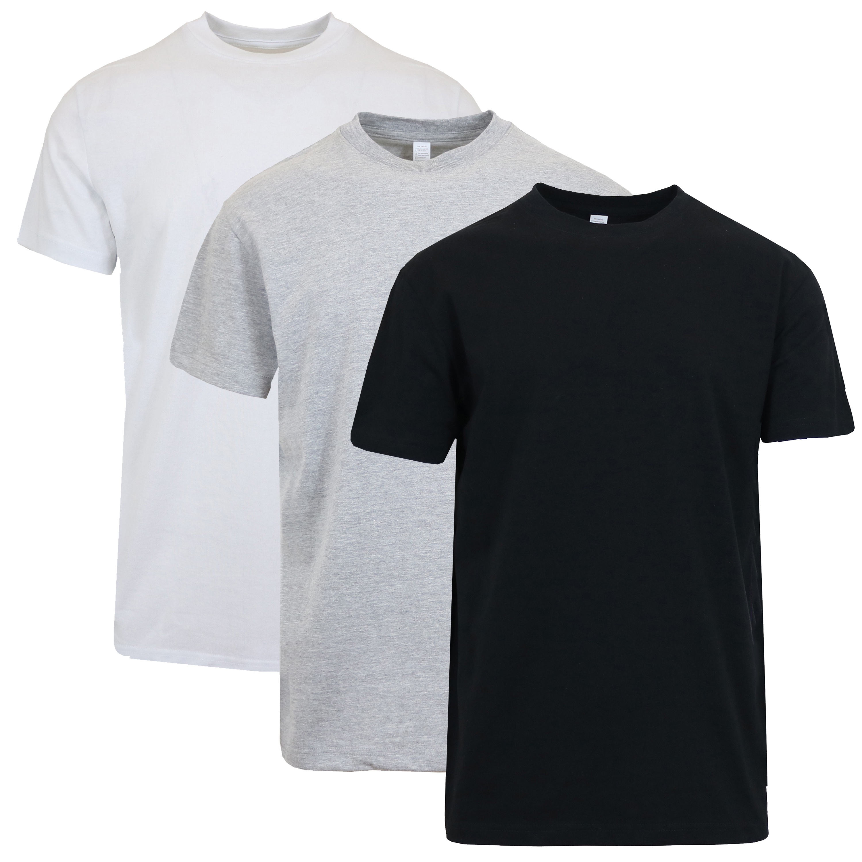 3-Pack Men's Short Sleeve Crew Neck Cotton Teen (Sizes, M - 3XL)