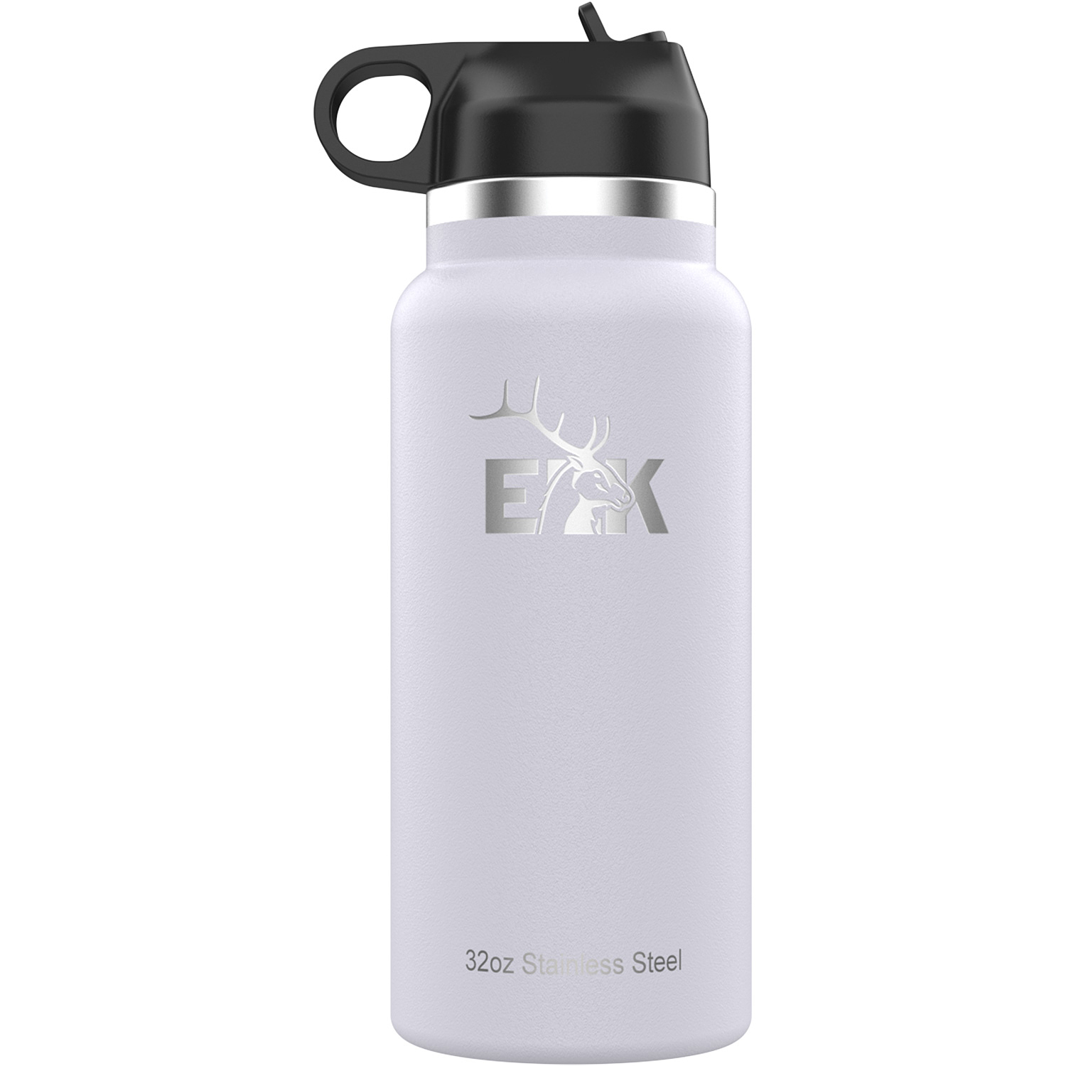 ELK Insulated Water Bottle with Standard Mouth Flex Lid - Double Wall Stainless Steel, Dishwasher Safe - Keep Drinks Cold or Hot for Hours