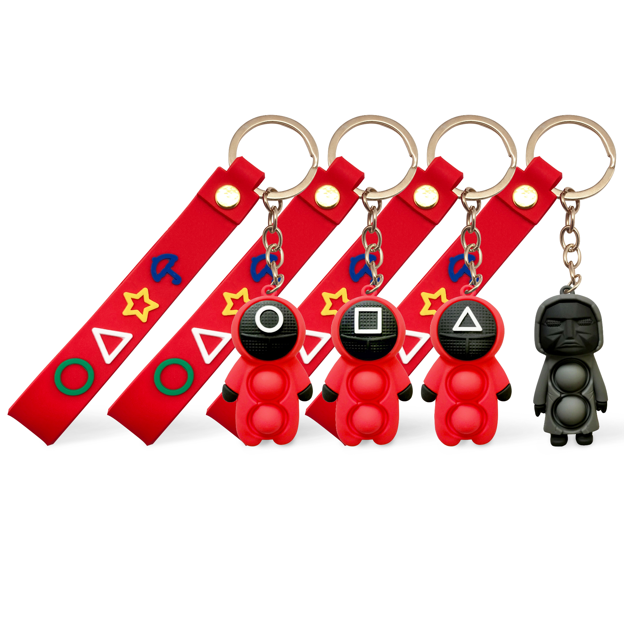 Squid Game Bubble Fidget Keychain Bundle