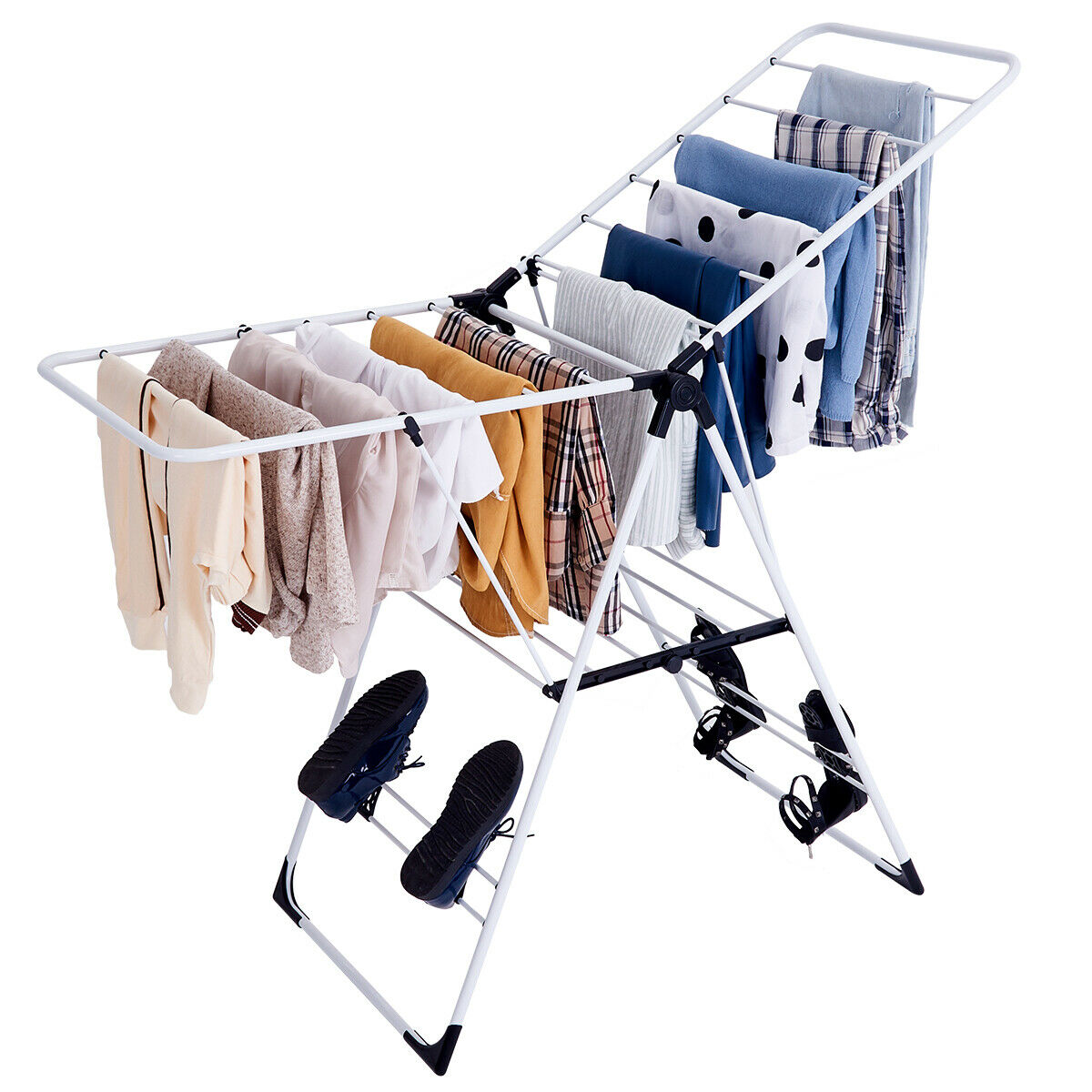 Costway Laundry Clothes Storage Drying Rack Portable Folding Dryer Hanger H