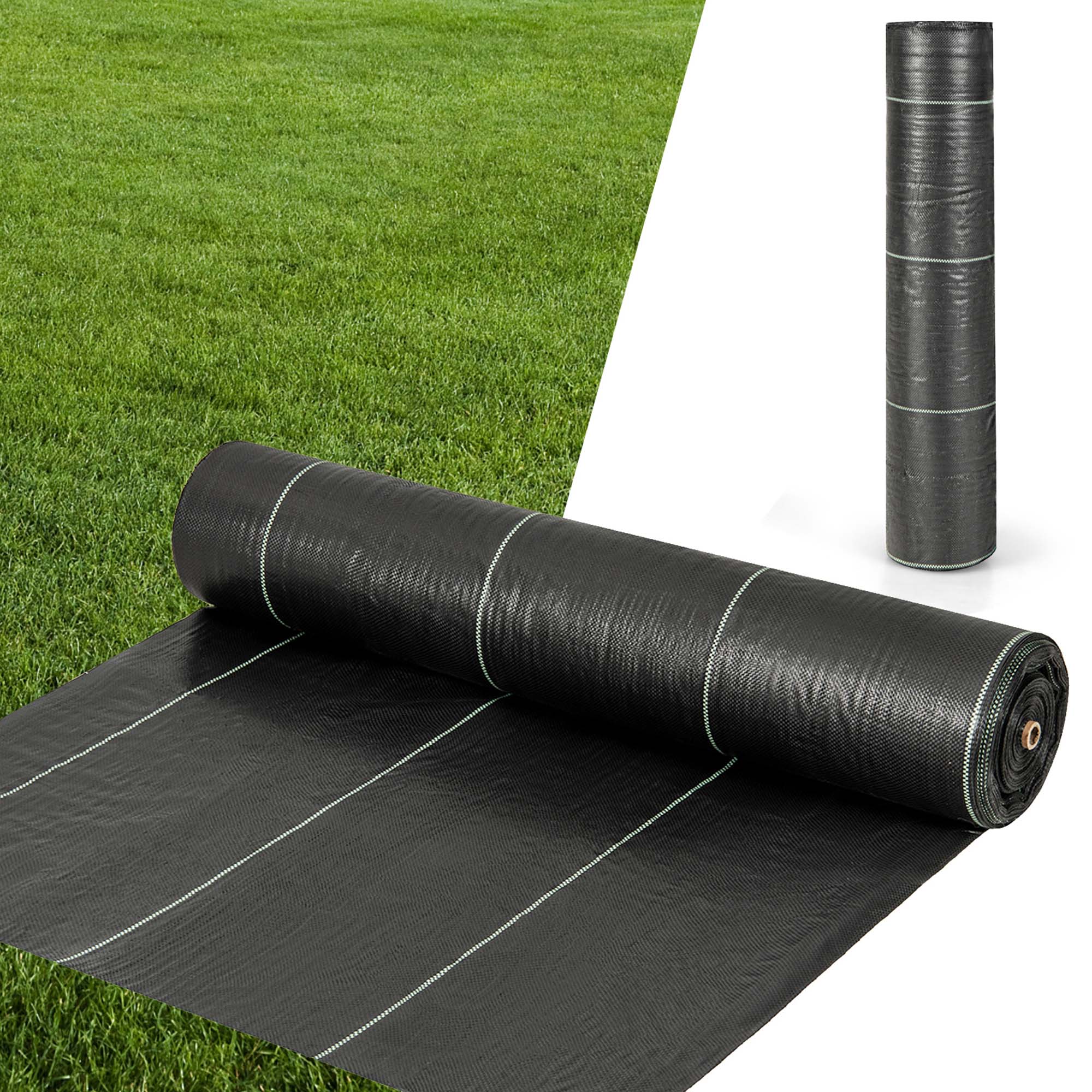 6.5 x 330FT/4 x 250FT/6 x 300FT Weed Barrier Landscape Fabric 3.2/4.6 OZ Heavy Duty Woven Gardening Mat