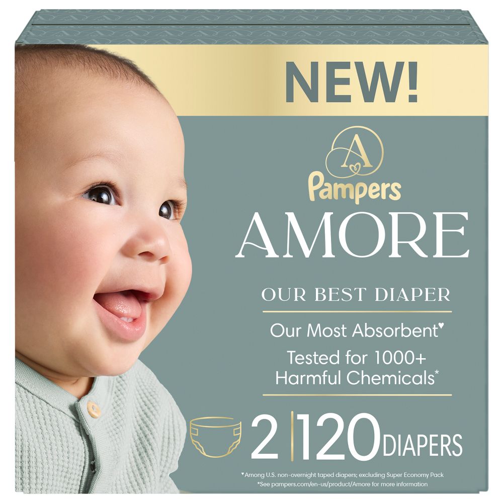 Amore by Pampers Diapers Enormous Pack - Size 2 - 120ct
