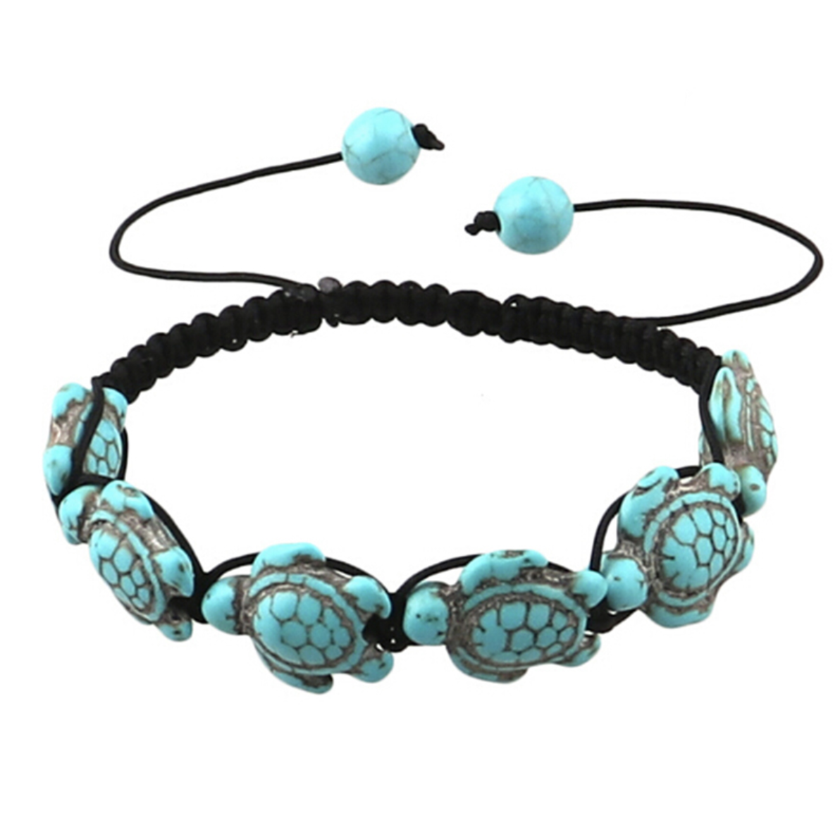 Genuine Handmade Adjustable Turquoise Hawaiian Sea Turtle Bracelet