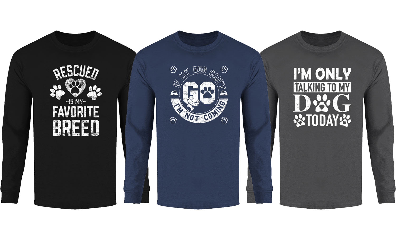 Men Best Dog Ever Long Sleeve Shirt
