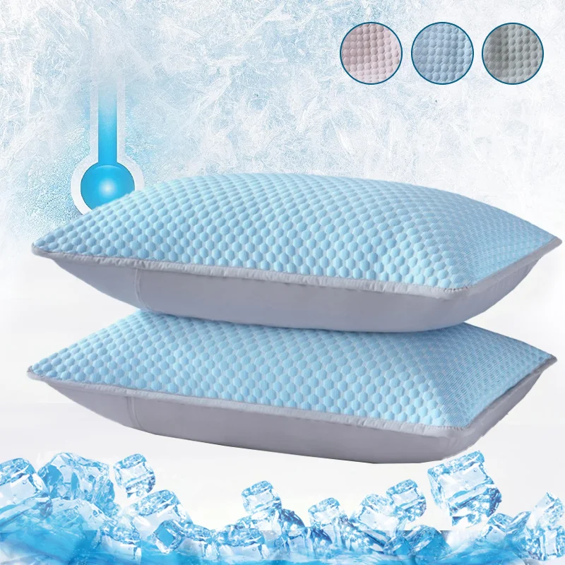 Summer Cooling Pillowcase Solid Color Ice Bean Bean Pillowcase Cool Feeling Air Conditioning Cover