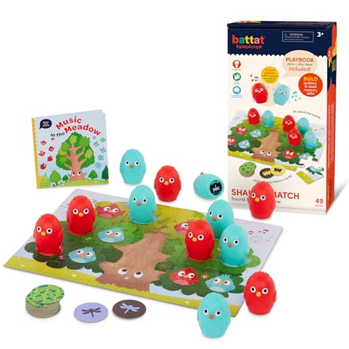 BATTAT EDUCATION – Montessori Memory Game Sound Shakers Toy for Toddlers - New