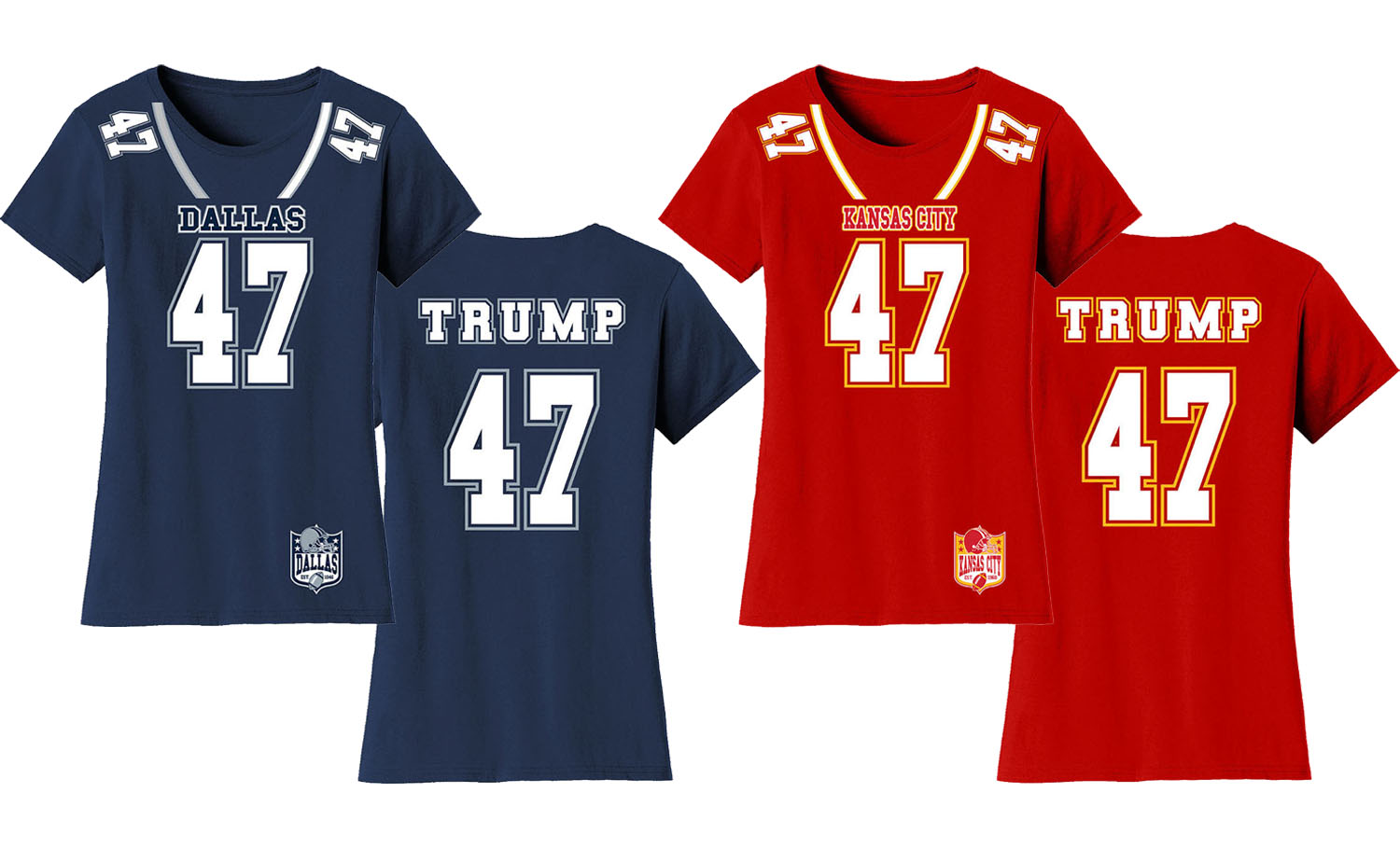 Women Trump Football Jersey T-Shirt