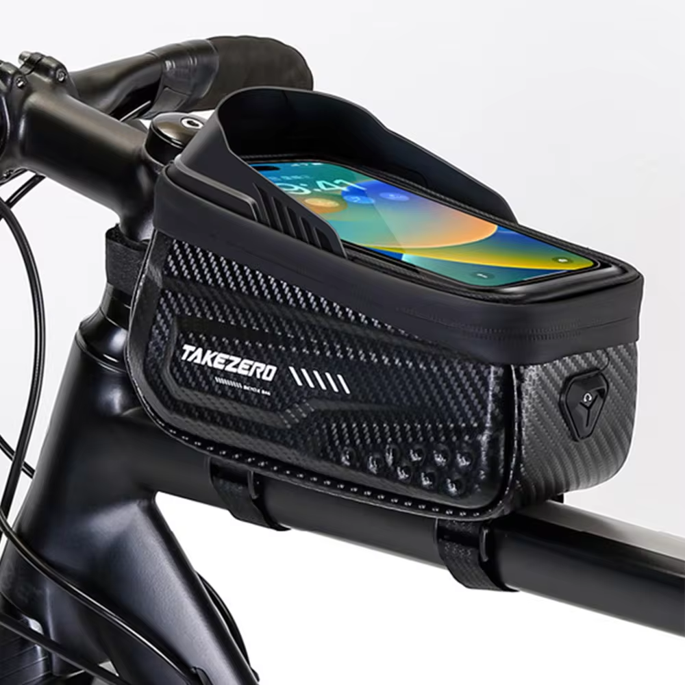 Waterproof Phone Case Storage Touch Screen Road Bike Bag - 6.5 Inches
