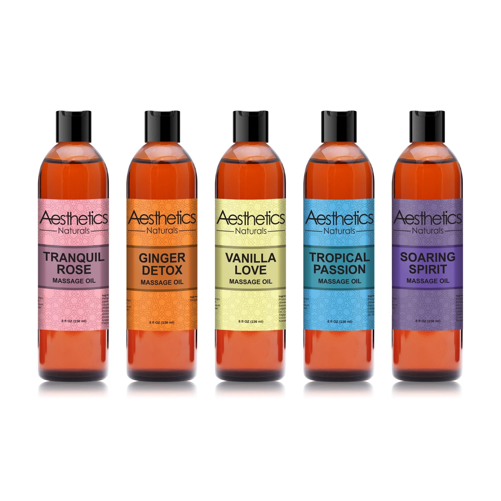 Premium Grade Multi-Use Body and Hair Massage Oils (8fl OZ)