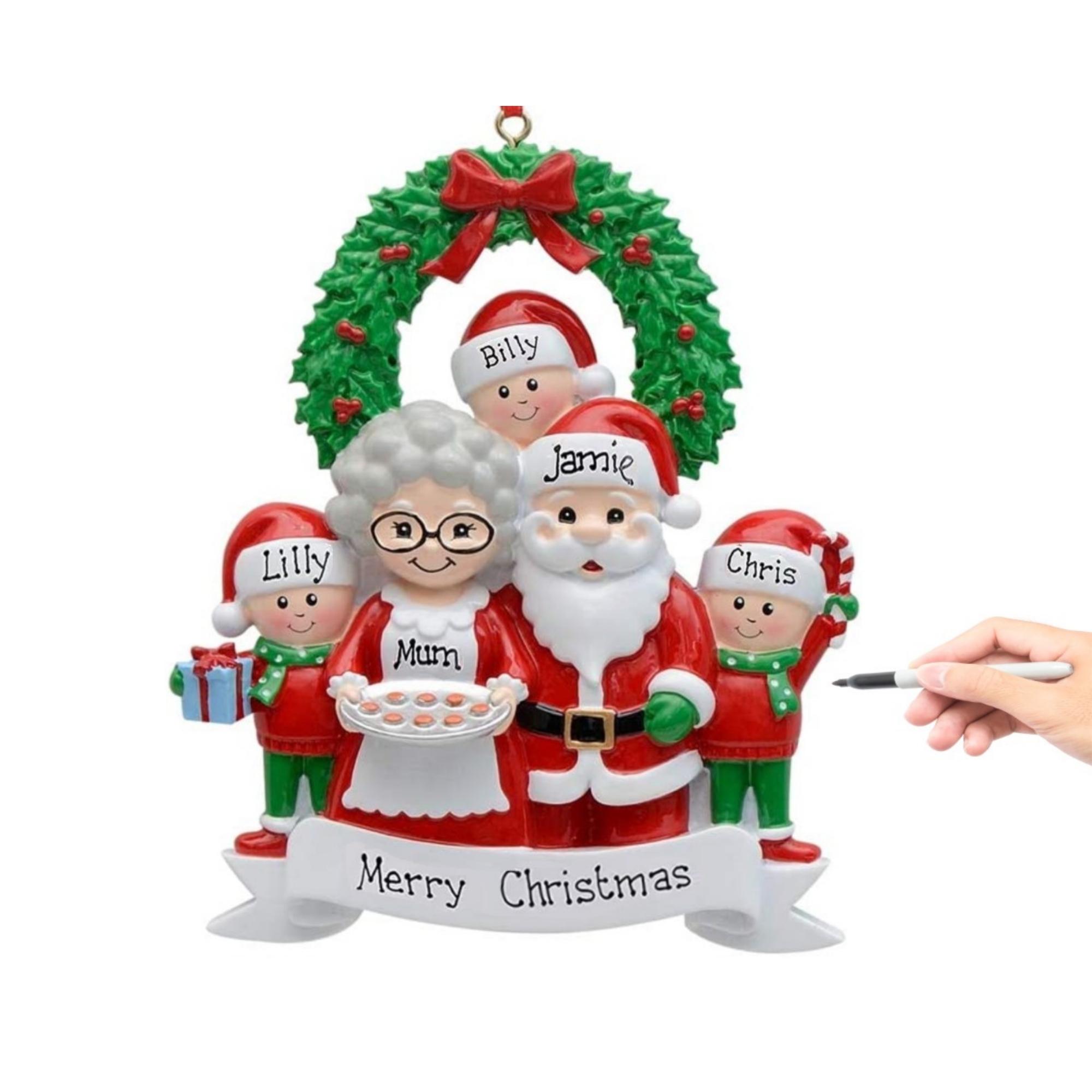 Family Personalized Christmas Ornament with Marker