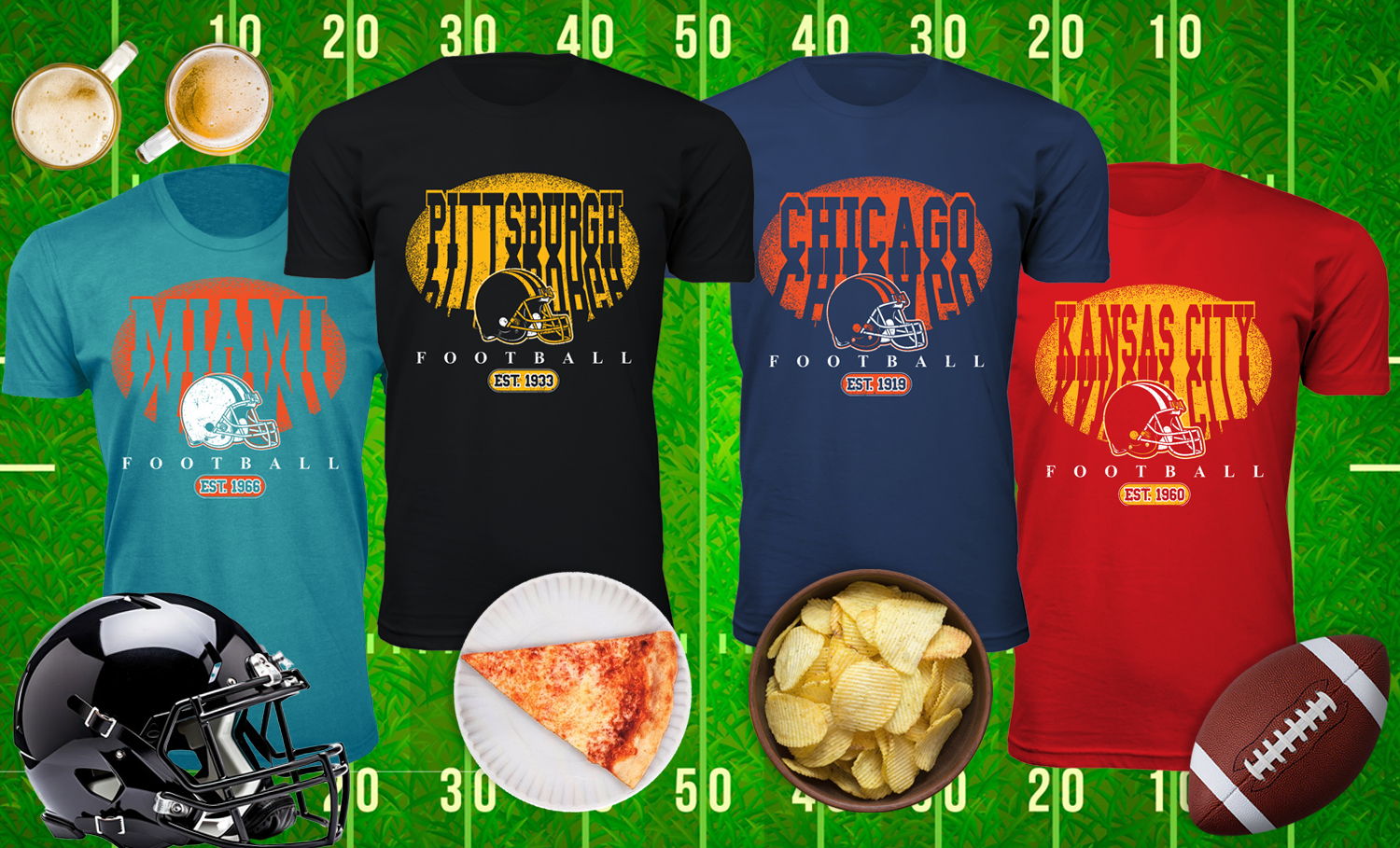 Men Football Shadow T-Shirt