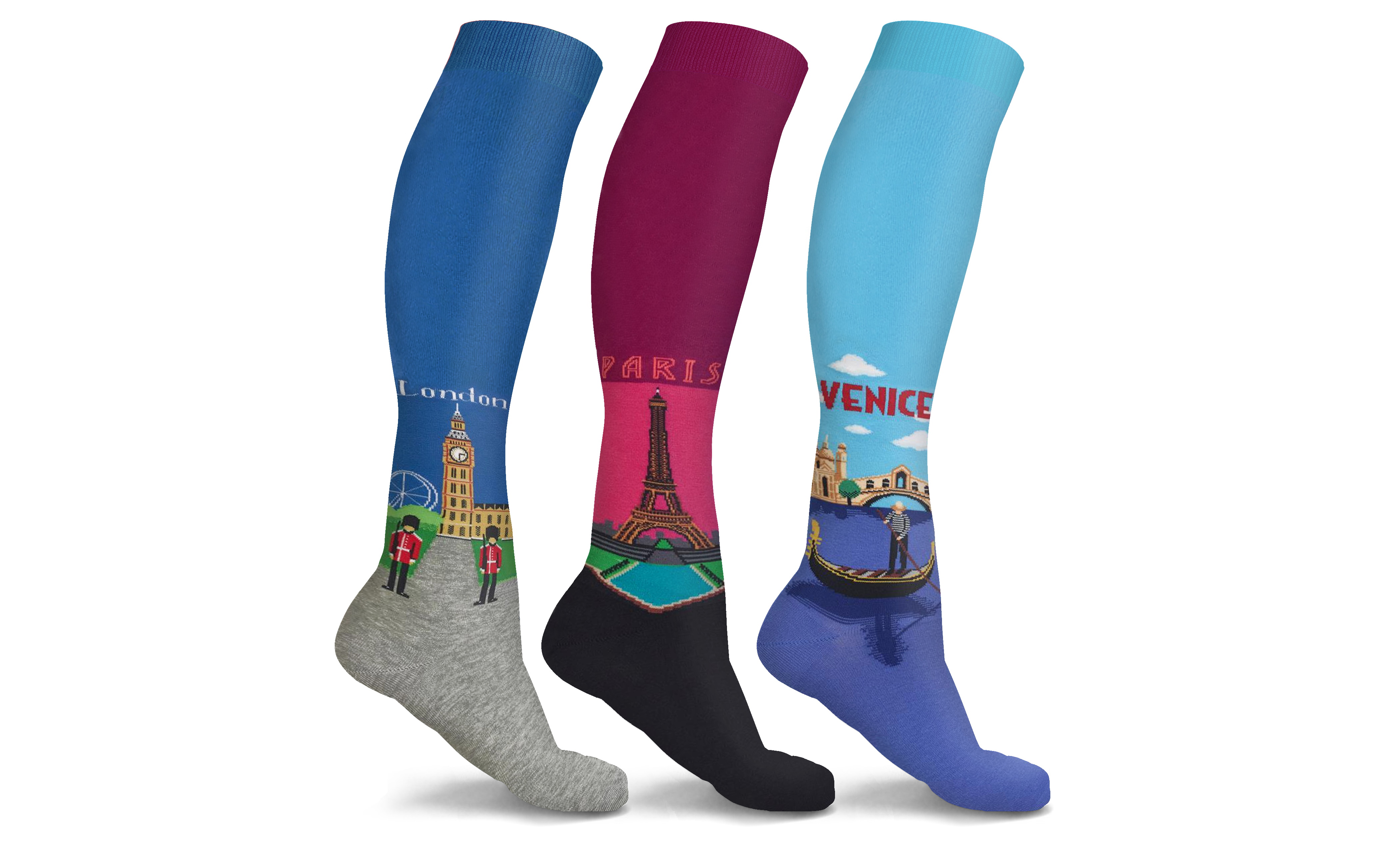 DCF Travel Destination Compression Socks (3-Pairs)