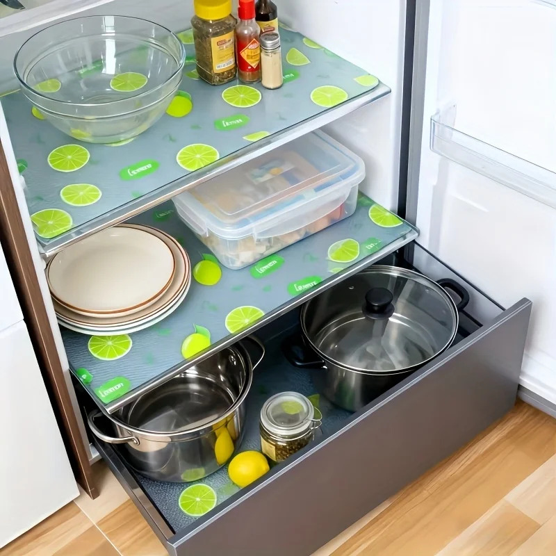 4-Pack EVA Fridge Liners – Waterproof, Washable, Cut-to-Fit Drawer Pads