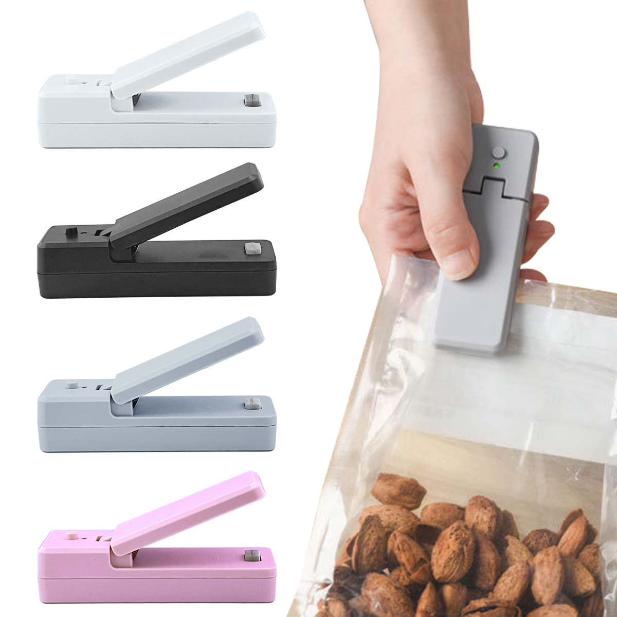 Zummy Portable Mini Heat Sealer Sealing Machine Impulse Handheld Food Bag