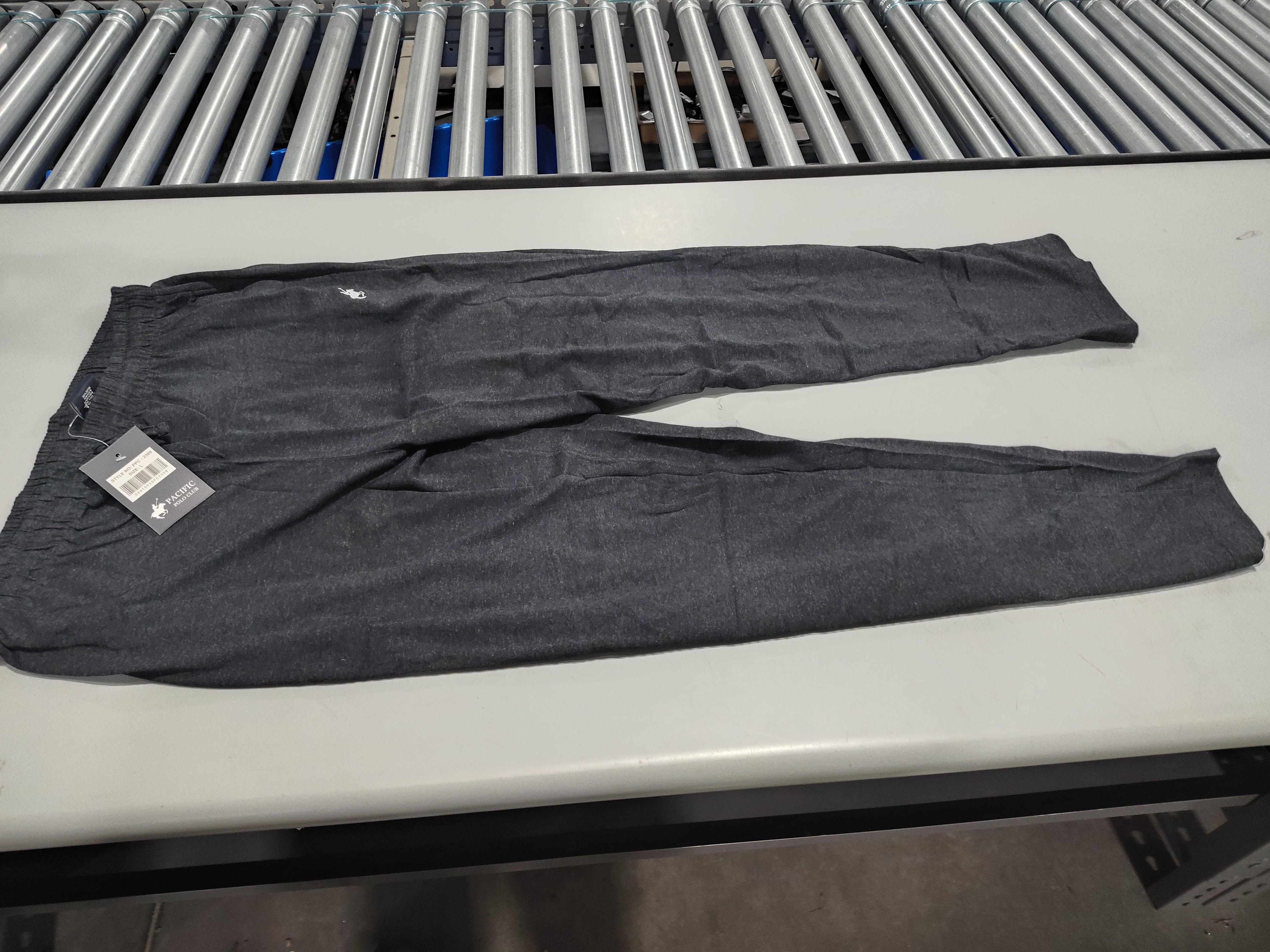 PACIFIC POLO CLUB LOUNGE PANTS - SIZE: MEN L -  BLACK - New