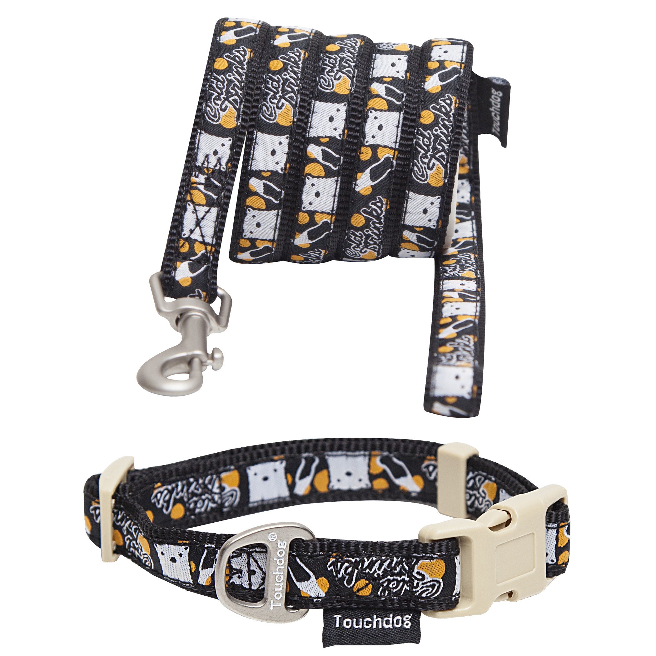Touchdog 'Caliber' Designer Embroidered Pet Dog Leash And Collar