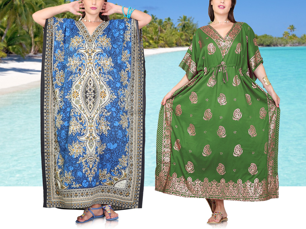 Women's Caftan Maxi Dress Abstract Caftan Dress