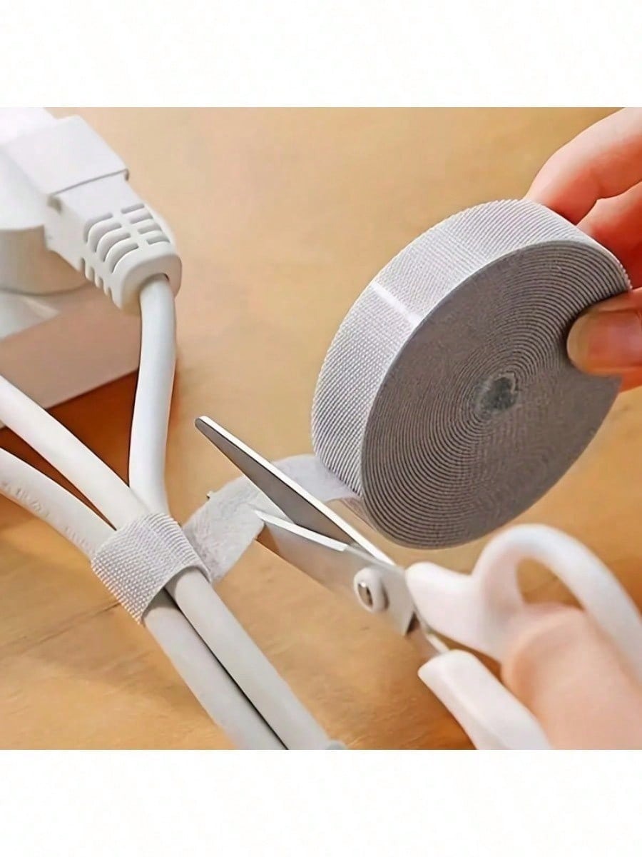 3 Roll Of Self-Gripping Double Side Hook Cable Ties Reusable Fastening Tape Cable Ties