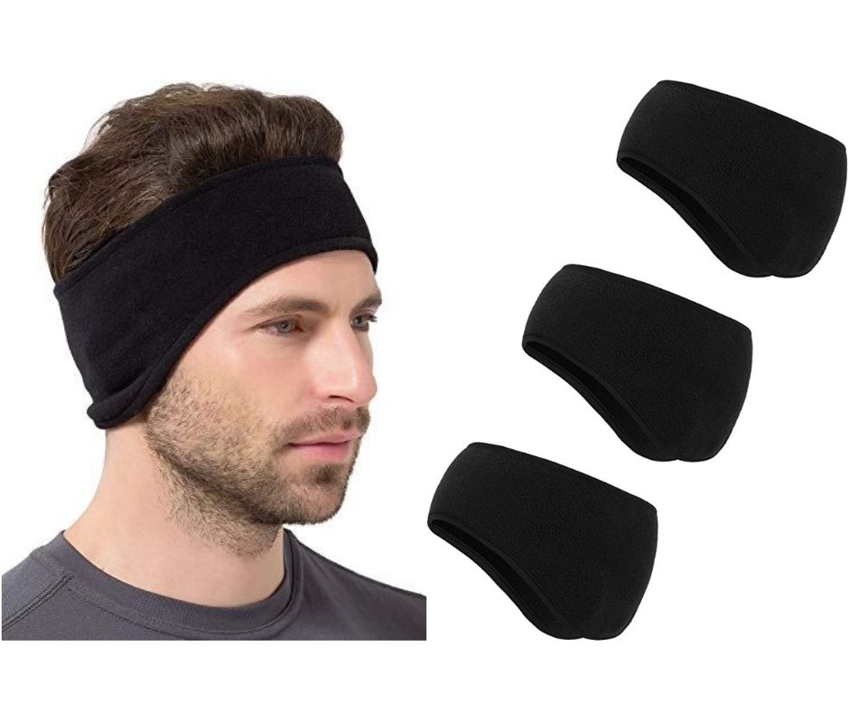 3-Pack Unisex Fleece-Lined Headband Ear Warmers