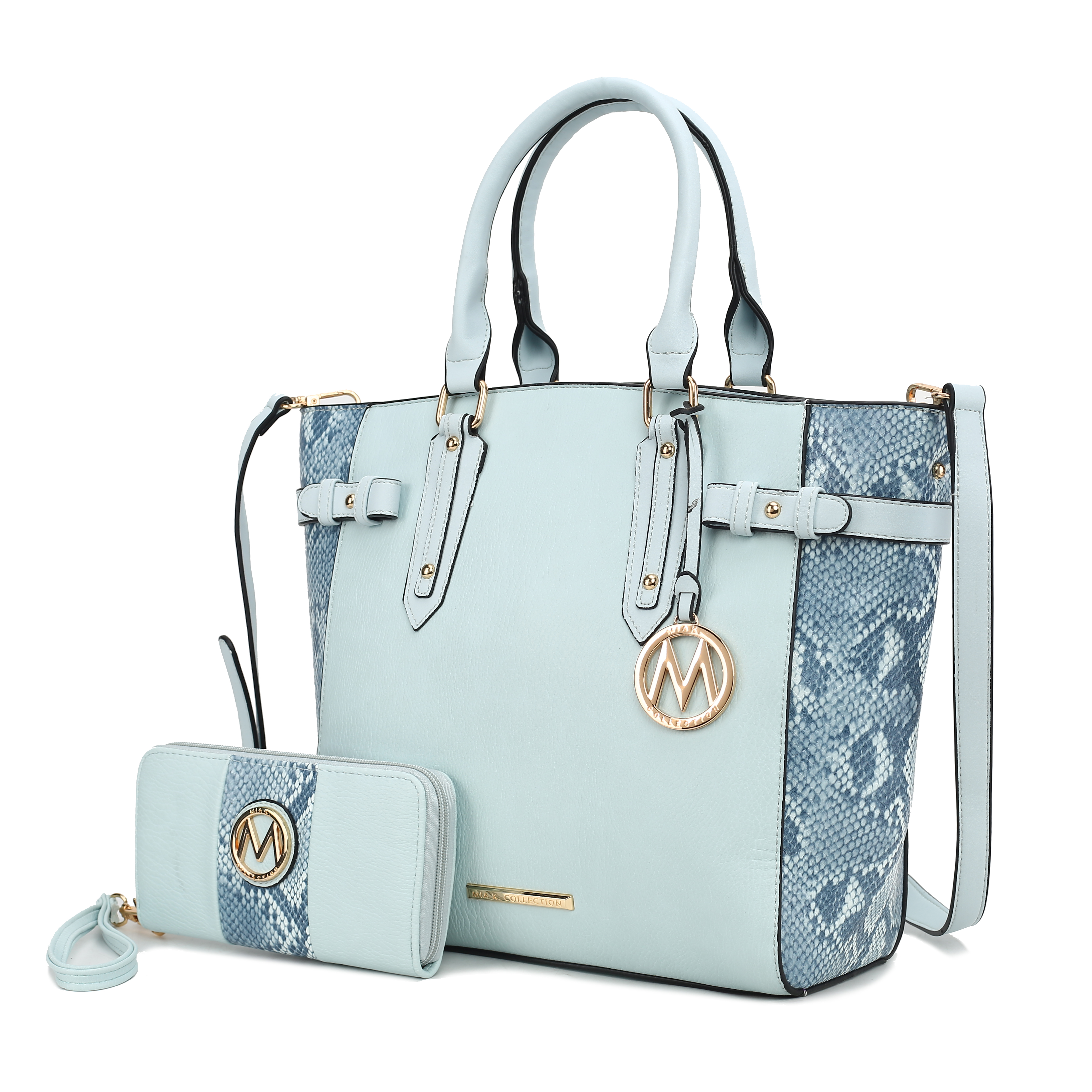 MKF Collection Joelle Faux-Snake Embossed Women’s Tote bag with matching Wallet by Mia K
