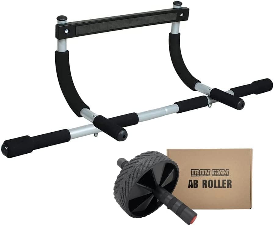 Iron Gym Pull Up Bar & Ab Roller