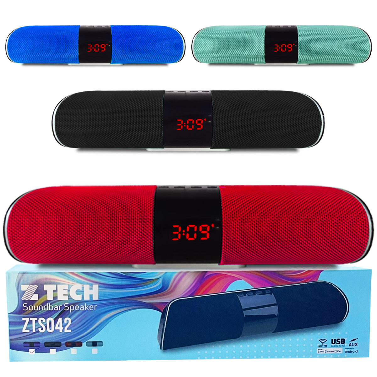 Zummy LED Bluetooth Wireless Sound Bar Speaker